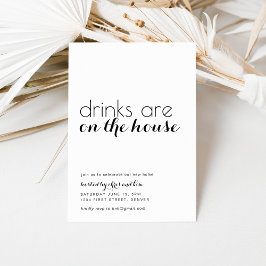 Convites Bebidas no House Housewarming Party