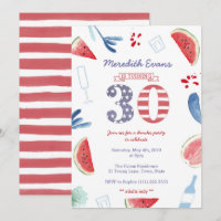 Bebidas Vermelho Branco Azul Festa para Aniversári
