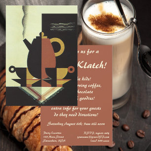 Convites Bebidas Vintage Bebe Pote de café com Copas