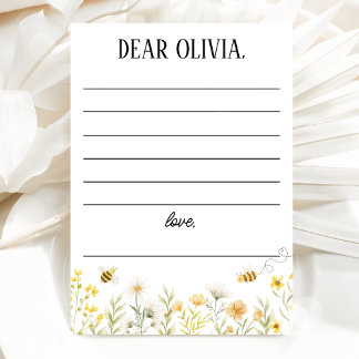 Convites Bee 1st Birthday Time Capsule Card