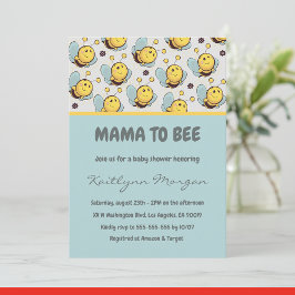 Convites Bee baby shower convida mamãe a ser Bumblebee