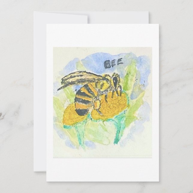 Convites Bee Greeting Card (Frente)