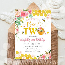 Convites Bee Theme 2nd Birthday Invitation