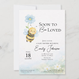 Convites Bee Theme Baby Shower Invitation