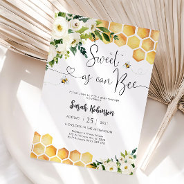 Convites Bee Theme Baby Shower Invitation
