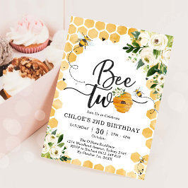 Convites Bee Two Honey Bee 2nd Birthday Invitation