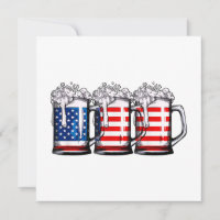 Beer American Flag 4 de julho Men Merica Dr.