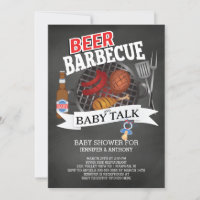 Beer Barbecue Baby Talk Chá de fraldas