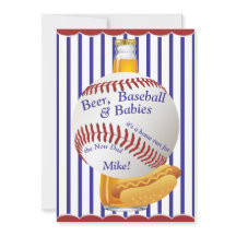 Beer beer de Chá de fraldas de pai Baseball e Bebê