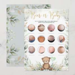 Convites Beer ou Bebê Belly Urso de Teddy Jogo de Chá Green