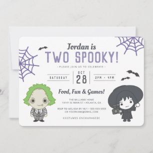 Convites Beetlesumo   Dois segundos aniversários Spooky
