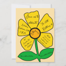 Beige 60th Birthday Dourado Doodle Flower