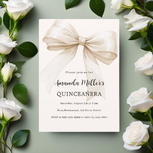 Convites Beige arco Quinceanera luxo
