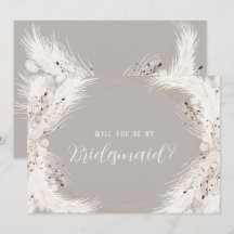 Beige Cinza White Floral Você Será Minha Porta-Cab