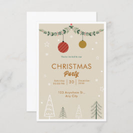 Convites Beige e o Natal Minimalista Verde