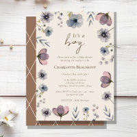 Beige Floral de Watercolor É um Chá de fraldas