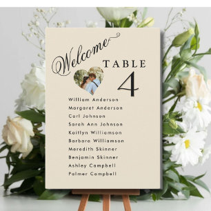 Convites Beige Foto: Placas de Plantação de Casamento Cartõ