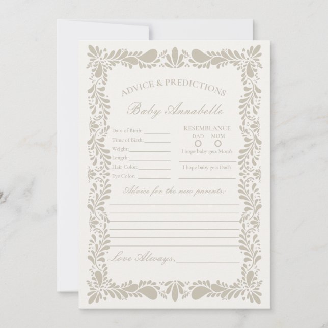 Convites Beige Talavera - Azulejo de Aconselhamento Espanho (Frente)