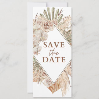 Convites Beige Watercolor Boho Save Date Wedding Invitation
