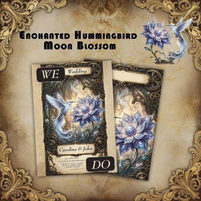 Convites Beija-flor Enfeitiçado & Flor da Lua. (Criador carregado)