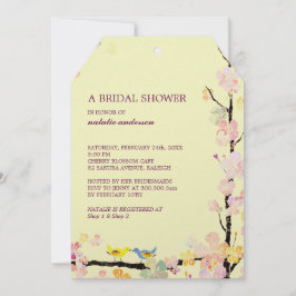 Convites Beijo de Chá de panela de Creme de Aves