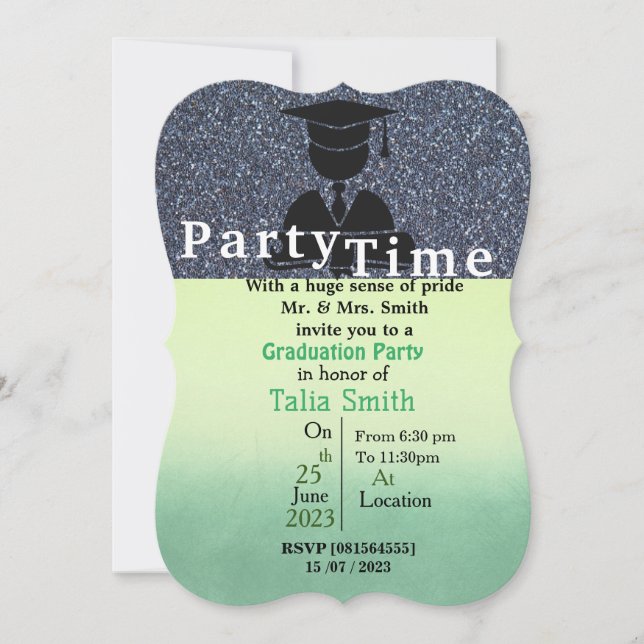 Convites Beijo de graduação (Frente)