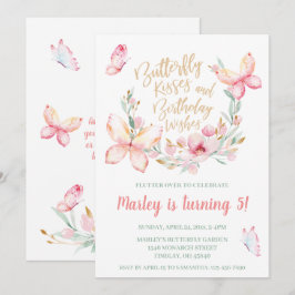 Convites Beijos-Borboletas e Desejos de Aniversário, Qualqu