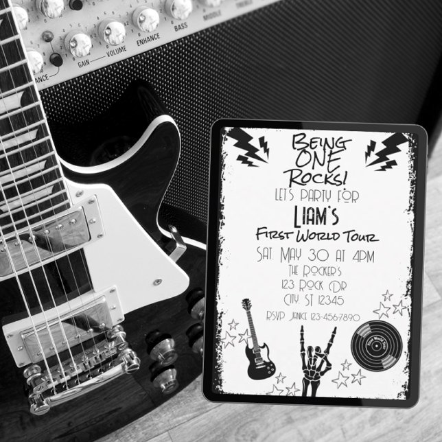 Convites Being ONE Rocks, first world tour, 1st Birthday (Criador carregado)