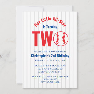 Convites Beisebol All-Star 2º Aniversário