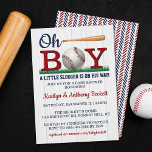 Convites Beisebol Boys Baby Shower<br><div class="desc">Comemore com estilo com estes convites de chuvas de bebê. O design é fácil de personalizar com sua redação de eventos especiais e seus convidados ficarão entusiasmados quando receberem esses convites fabulosos.</div>