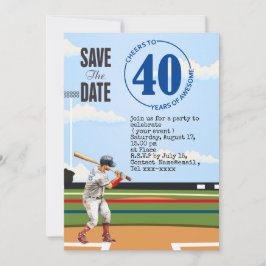 Convites Beisebol, salve a festa do aniversário de 40 anos