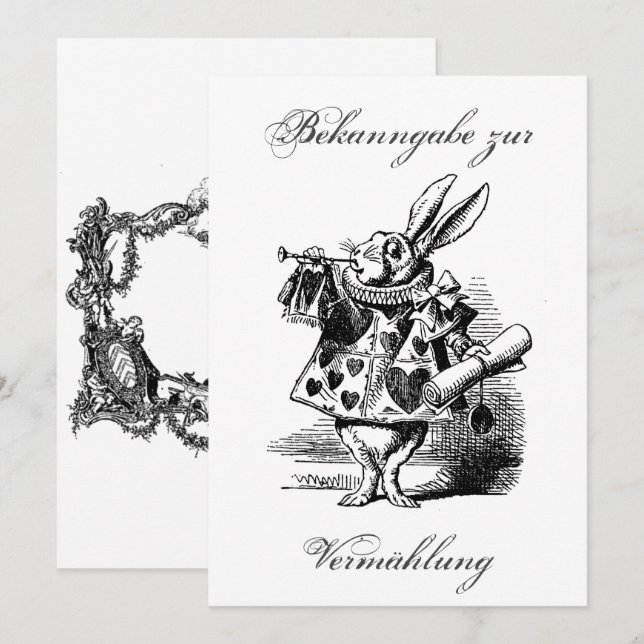 Convites Bekanntgabe zur Vermählung Hochzeit – Invitation (Frente/Verso)