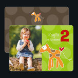 Convites Bela animação Laranja Girafa Foto de Criança<br><div class="desc">Concebido por gordura*fa*estanho. Fácil de personalizar com seu próprio texto,  foto ou imagem. Para pedidos personalizados,  entre em contato direto com o . Aplicam-se taxas personalizadas. www.zazzle.com/fat_fa_tin www.zazzle.com/color_therapy www.zazzle.com/fatfatin_blue_knot www.zazzle.com/fatfatin_red_knot www.zazzle.com/fatfatin_mini_me www.zazzle.com/fatfatin_design www.zazzle.com/fatfatin_ink</div>