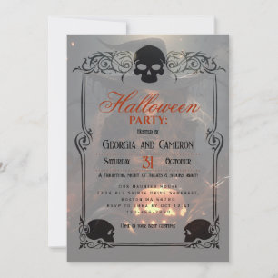 Convites Bela Bruxa e Pumpkins Halloween