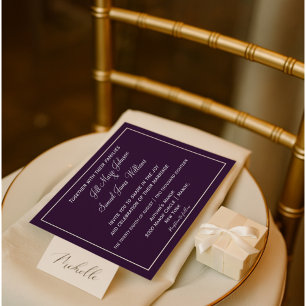 Convites Bela Casamento de Ameixas e Cinzas