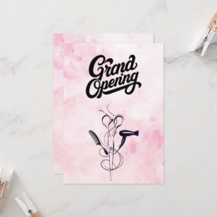 Convites Bela Cor d'Água Rosa Salão Grande Abertura