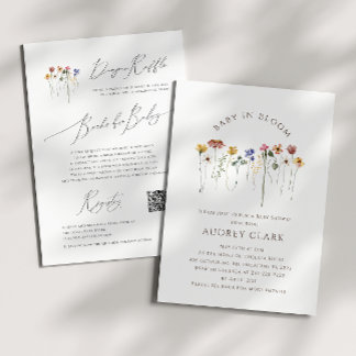 Convites Bela De Flor Selvagem Em Sangue | Tudo em um Chá d