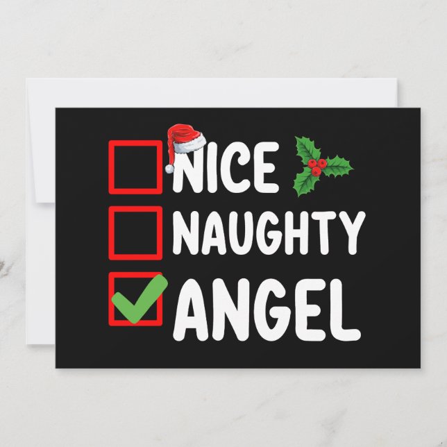 Convites Bela família de Natal de Anjo (Frente)