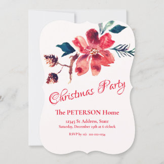 Convites Bela Flower Pinecones de Natal