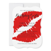 Bela garota de aniversário e Bela Lábio Vermelho d