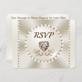 Convites Bela, Modelo de Escolha do Menu de RSVP de Casamen