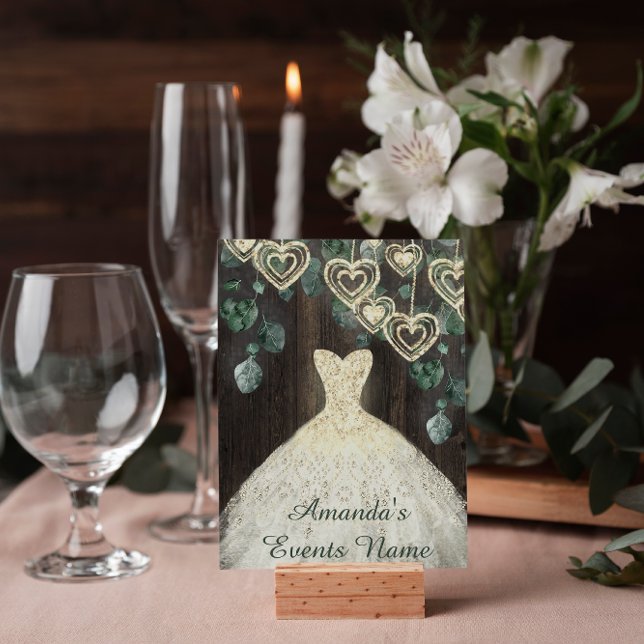 Convites Bela Roupa de Noiva de 16 Anos de Idade Verde Rúst (Criador carregado)