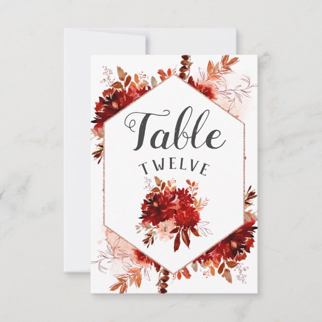 Convites Bela Rústica Mesa de Números de Assento Enquadrado (Frente)