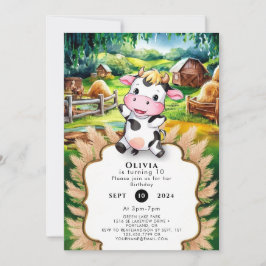 Convites Bela Vaca Bela Aniversário