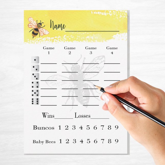 Convites Belas Folhas de Ponta de Bunco (Bunco Score Card or Score Sheet for Bunco game players.)