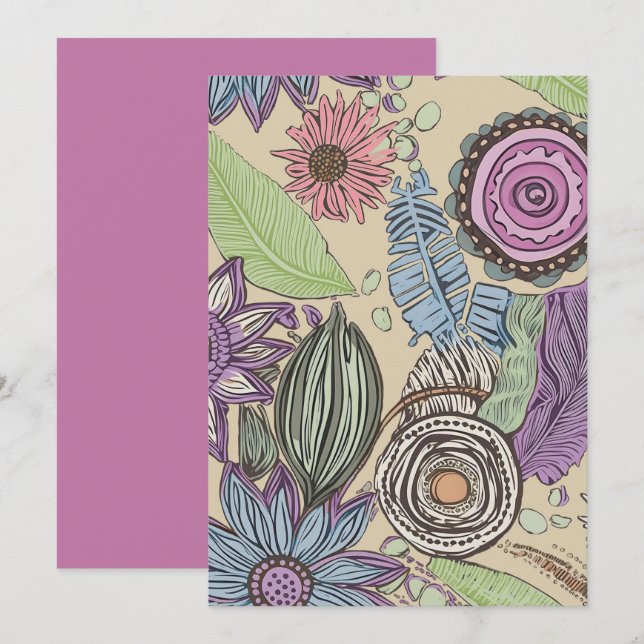 Convites Beleza Botânica (Frente/Verso)