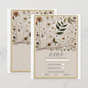 Convites Beleza Natural Botânica Flores & Folhas RSVP