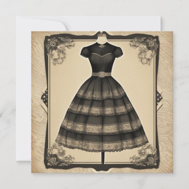 Convites Beleza Negra em Cartão: Eterno e Versátil (Frente)