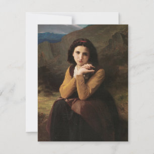 Convites Beleza Reflettiva (Mignon Pensive) 1869 Bouguereau