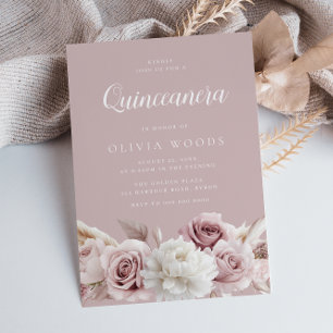Convites Belisca e Rosa Dusty Quinceanera